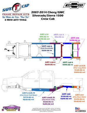 2007-2014 Silverado/Sierra 1500 Double Cab SafeTCap® Wall Chart