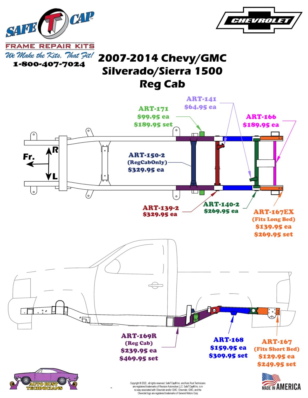 20072014 Silverado/Sierra 1500 Reg Cab SafeTCap® Wall Chart