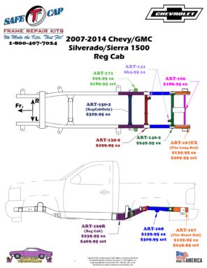 2007-2014 Silverado/Sierra 1500 Reg Cab SafeTCap® Wall Chart