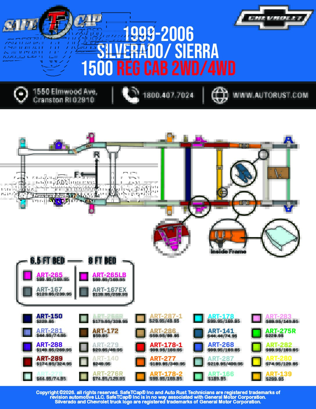 1999 - 2006 Silverado / Sierra 1500 Reg / Crew / Ext. Cab